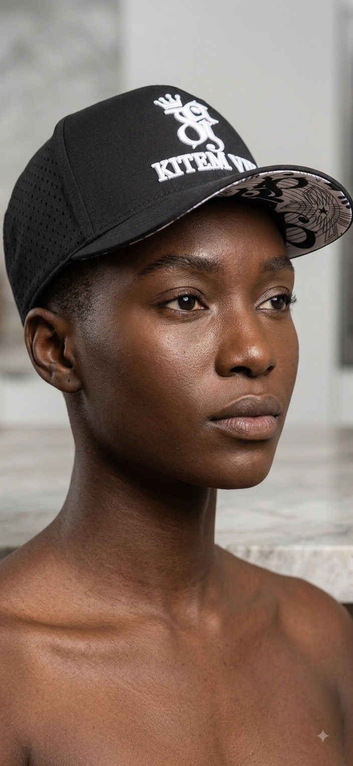 "KITEM VIV" Statement Snapback — Black